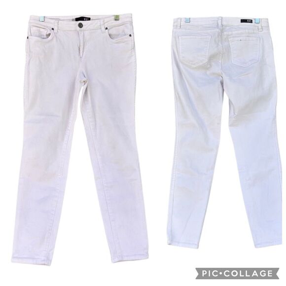 Kut From The Kloth Donna White Jeans Women’s Size 10 Ankle Skinny High Rise Soft - Picture 1 of 9
